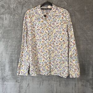 Croft and Barrow Women's Button Up Blouse Plus Size XXL Floral Mature Office